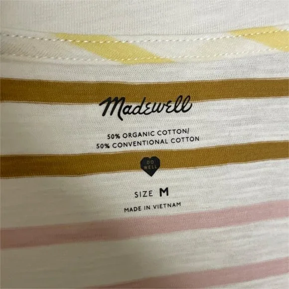 Madewell Whisper Stripe V-neck Tee - Picture 8 of 13